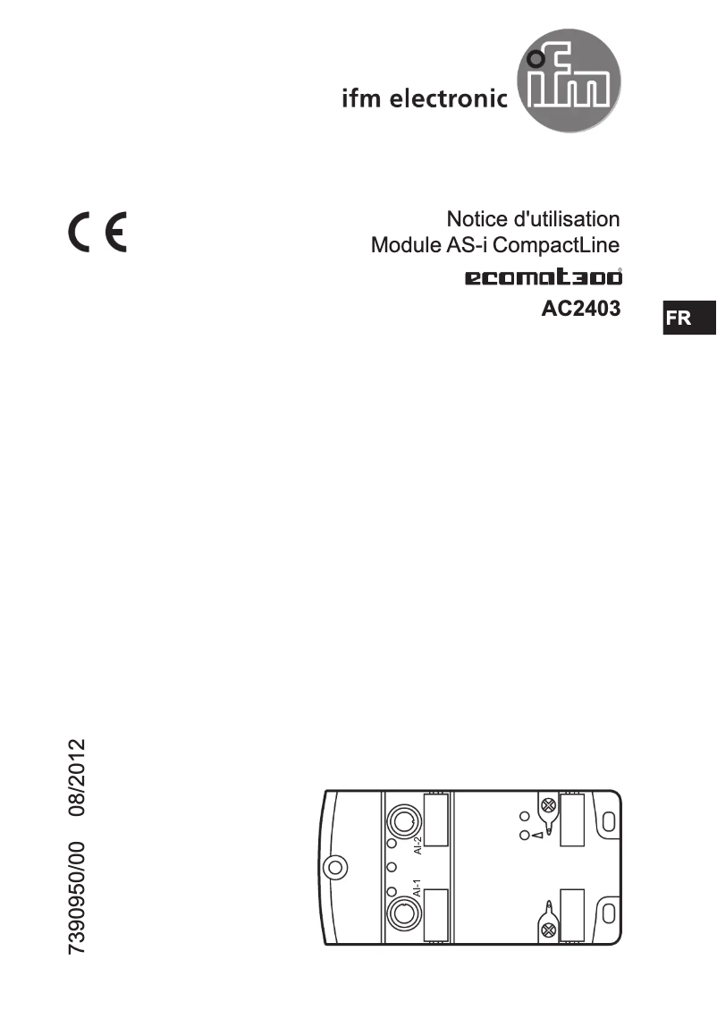 Page n°1 - Manuel utilisateur IFM AC2403
