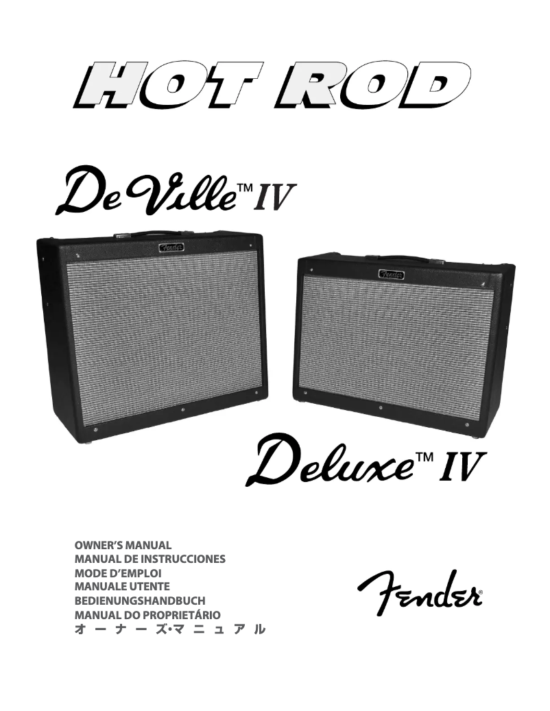 Page n°1 - Manuel utilisateur Fender Hot Rod Deluxe IV