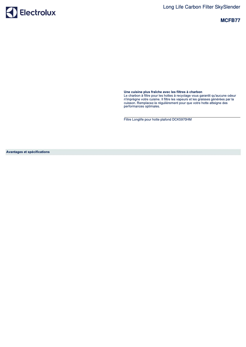 Page n°1 - Manuel utilisateur AEG MCFB77