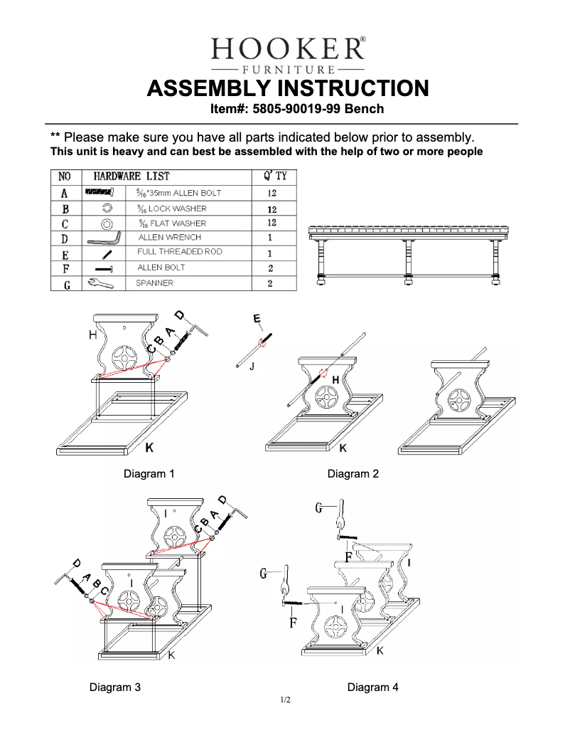 Página 1 del manual Manual de usuario Hooker 5805-90019-99