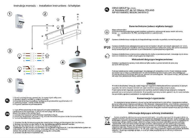 Page n°1 - Manuel utilisateur Adviti AD-LD-6268BE27M