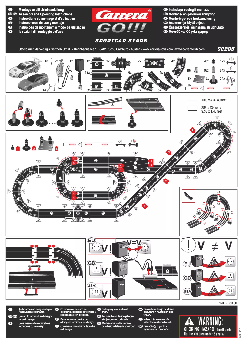 Page 1 de la notice Manuel utilisateur Carrera Sportcar Stars