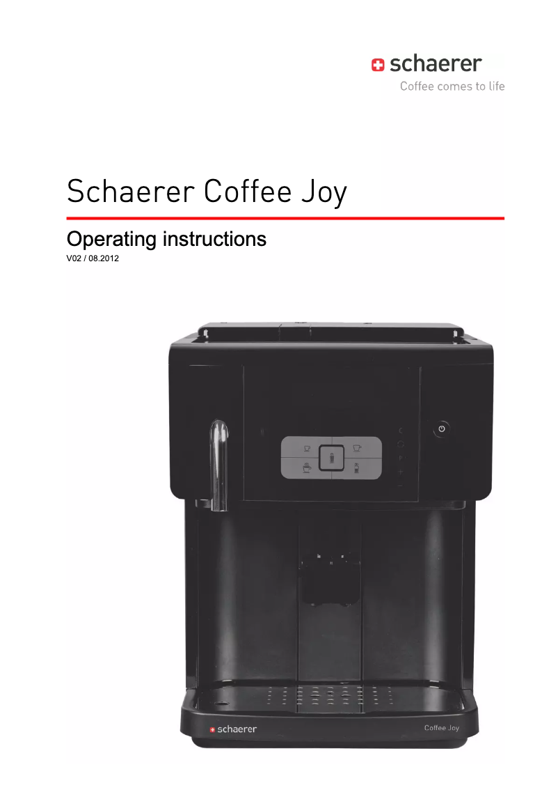 Página 1 del manual Manual de usuario Schaerer Coffee Joy