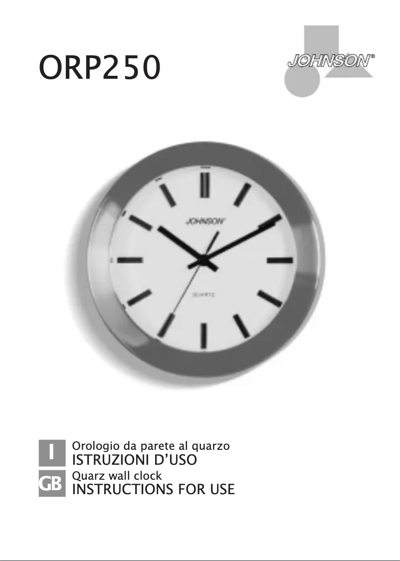 Page 1 de la notice Manuel utilisateur Johnson ORP250