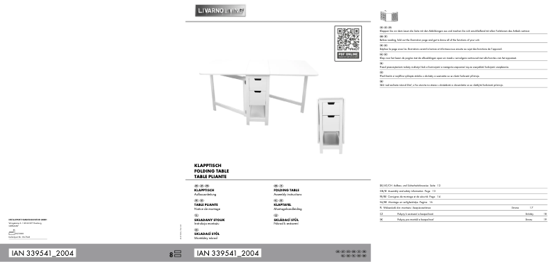 Page 1 de la notice Manuel utilisateur Livarno Lux IAN 339541