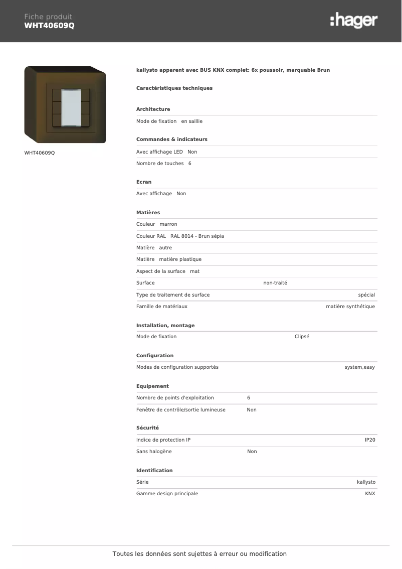 Image de la première page du manuel de l'appareil WHT40609Q