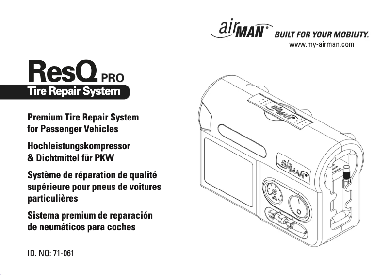 Image de la première page du manuel de l'appareil ResQ-Pro