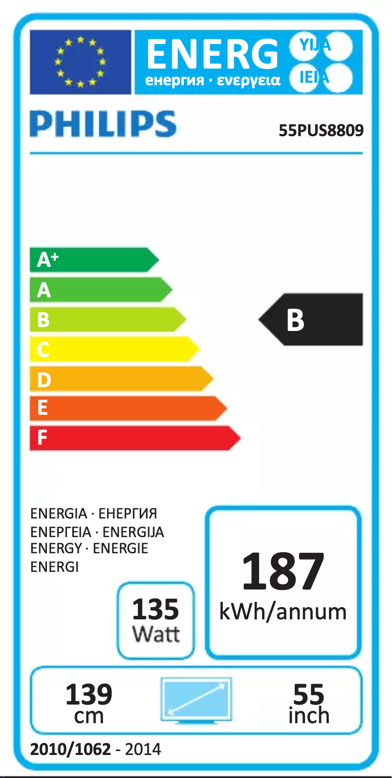 Image de la première page du manuel de l'appareil 55PUS8809