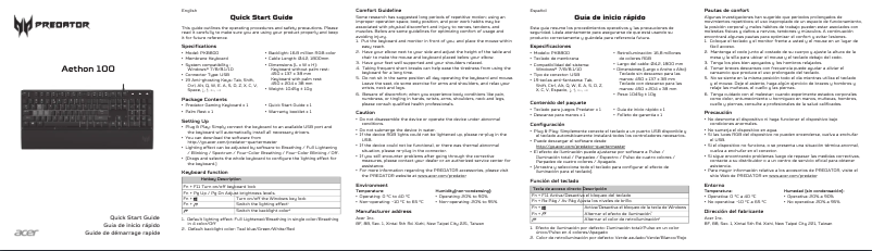 Page n°1 - Manuel utilisateur Acer Predator Aethon 100