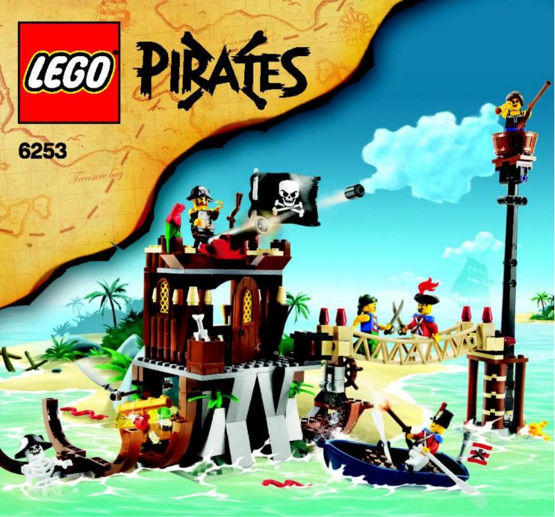Page 1 de la notice Consignes visuelles Lego Pirates 6253