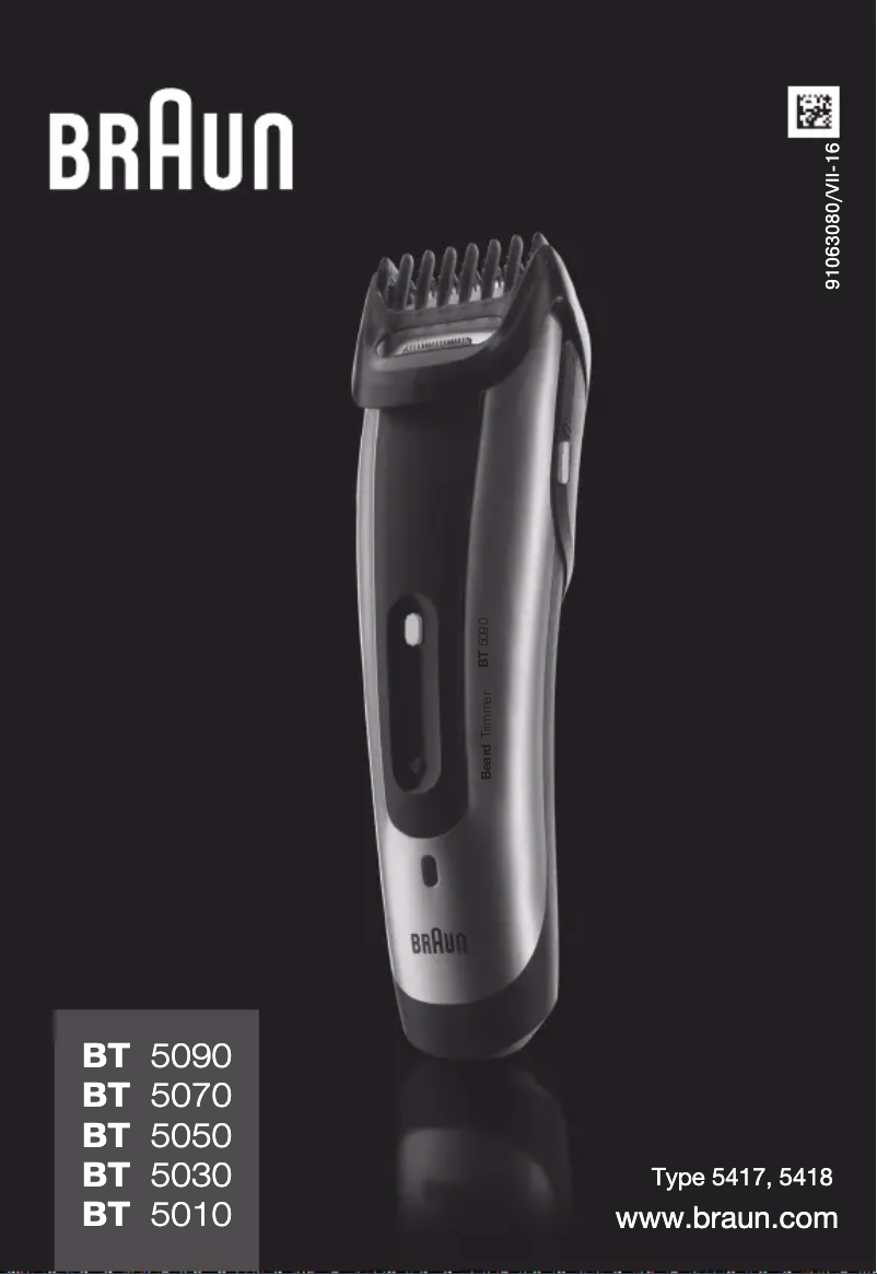 Page n°1 - Manuel utilisateur Braun BT5050