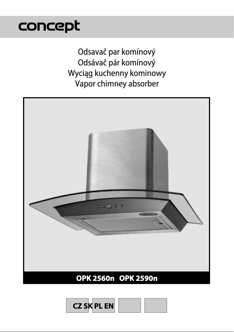 Page n°1 - Manuel utilisateur Concept OPK2590N