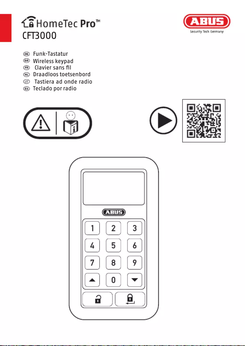 Page 1 de la notice Manuel utilisateur Abus HomeTec Pro CFT3000