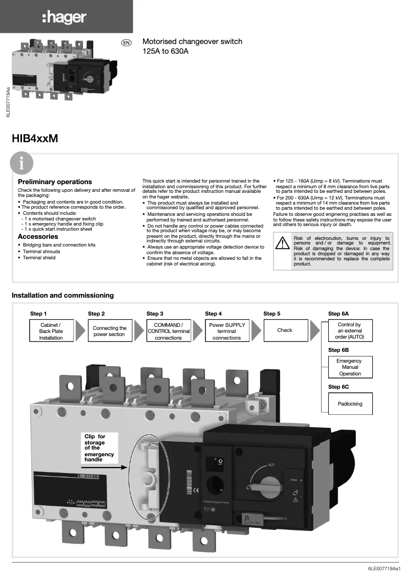 Image de la première page du manuel de l'appareil HIB412M