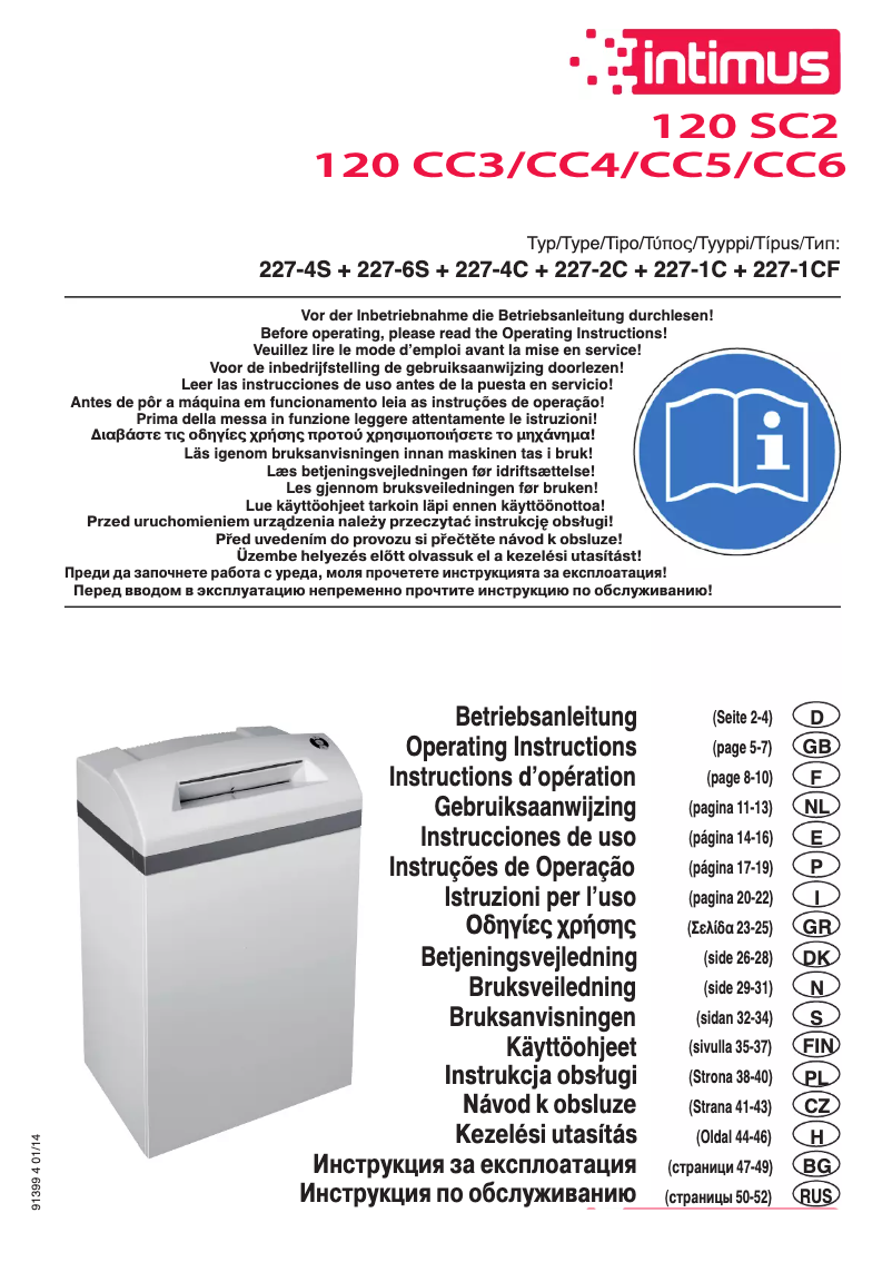 Image de la première page du manuel de l'appareil 120 CC6