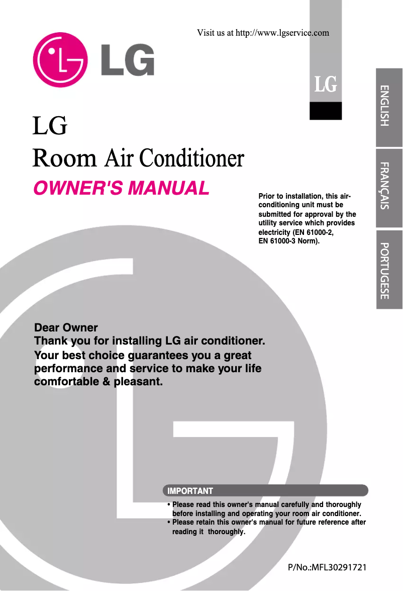Page n°1 - Manuel utilisateur LG HSNC1264FM4