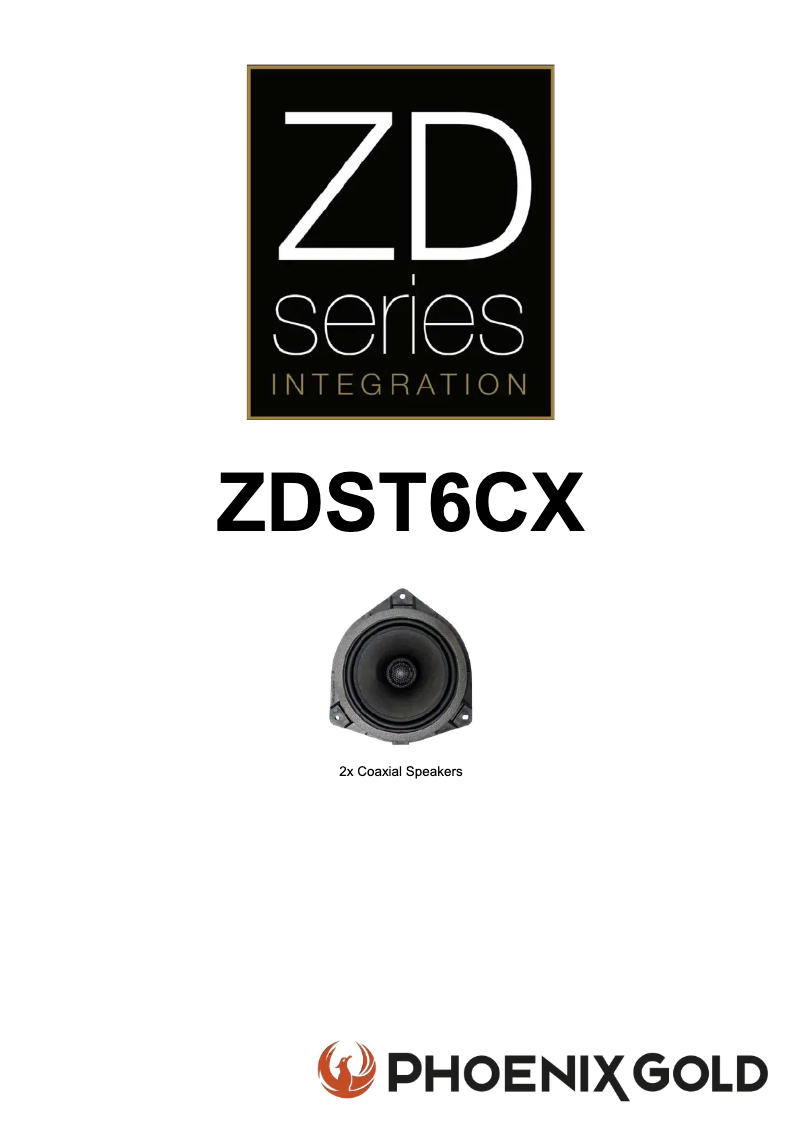 Page 1 de la notice Manuel utilisateur Phoenix Gold ZDST6CX