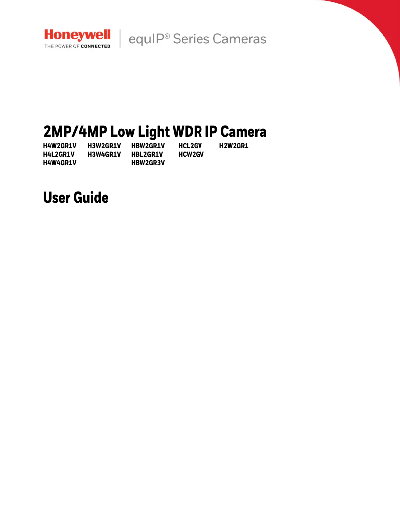 Page 1 de la notice Manuel utilisateur Honeywell HBW2GR1V