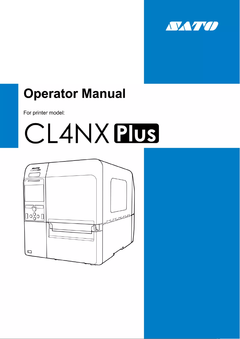 Page 1 de la notice Manuel utilisateur SATO CLN4X Plus
