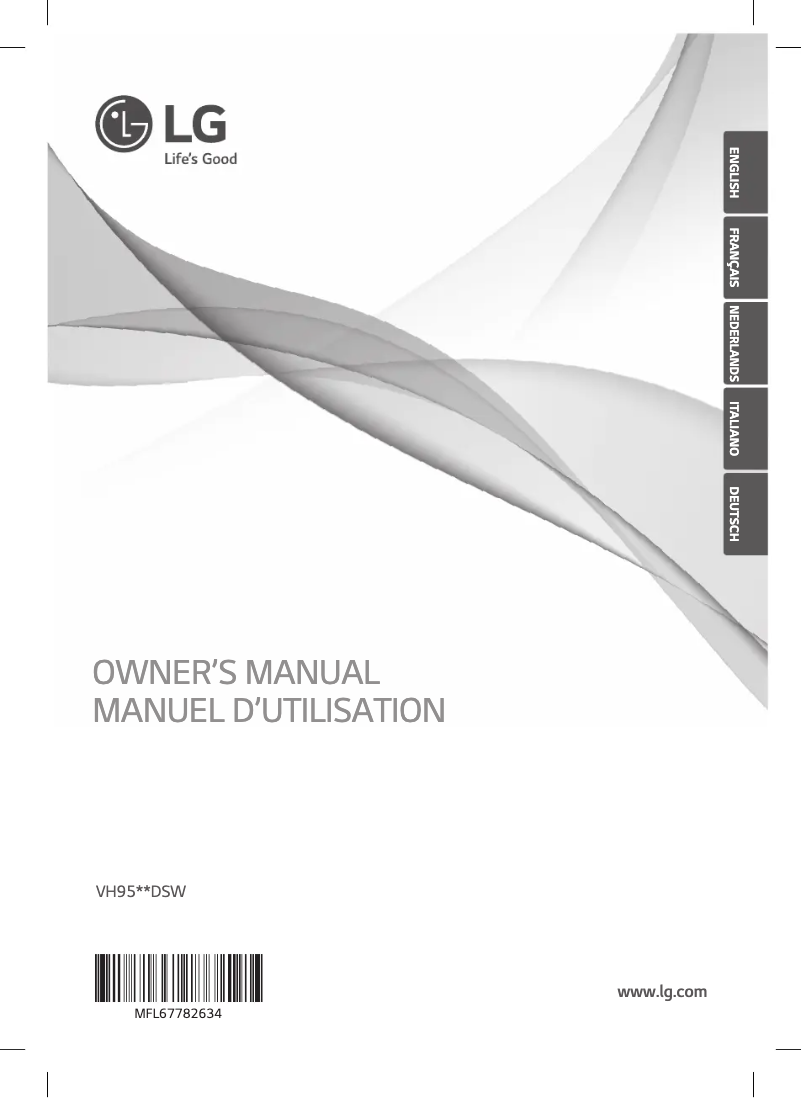 Page n°1 - Manuel utilisateur LG VH9500DSW