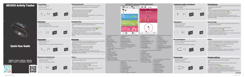 Page 1 de la notice Manuel utilisateur Archos Activity Tracker
