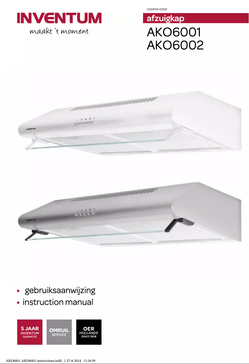 Image de la première page du manuel de l'appareil AKO6001