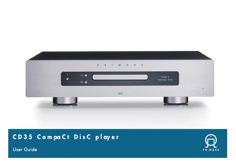 Page 1 de la notice Manuel utilisateur Primare CD35 Prisma