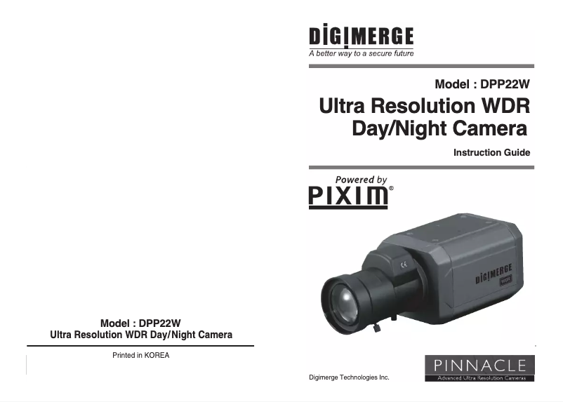 Page n°1 - Manuel utilisateur Digimerge Pinnacle DPP22W