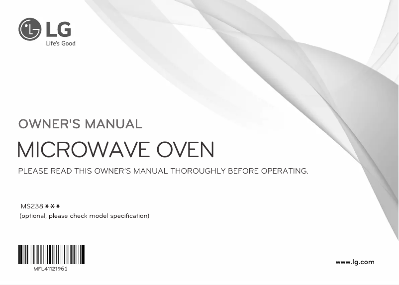 Page n°1 - Manuel utilisateur LG MS2382B