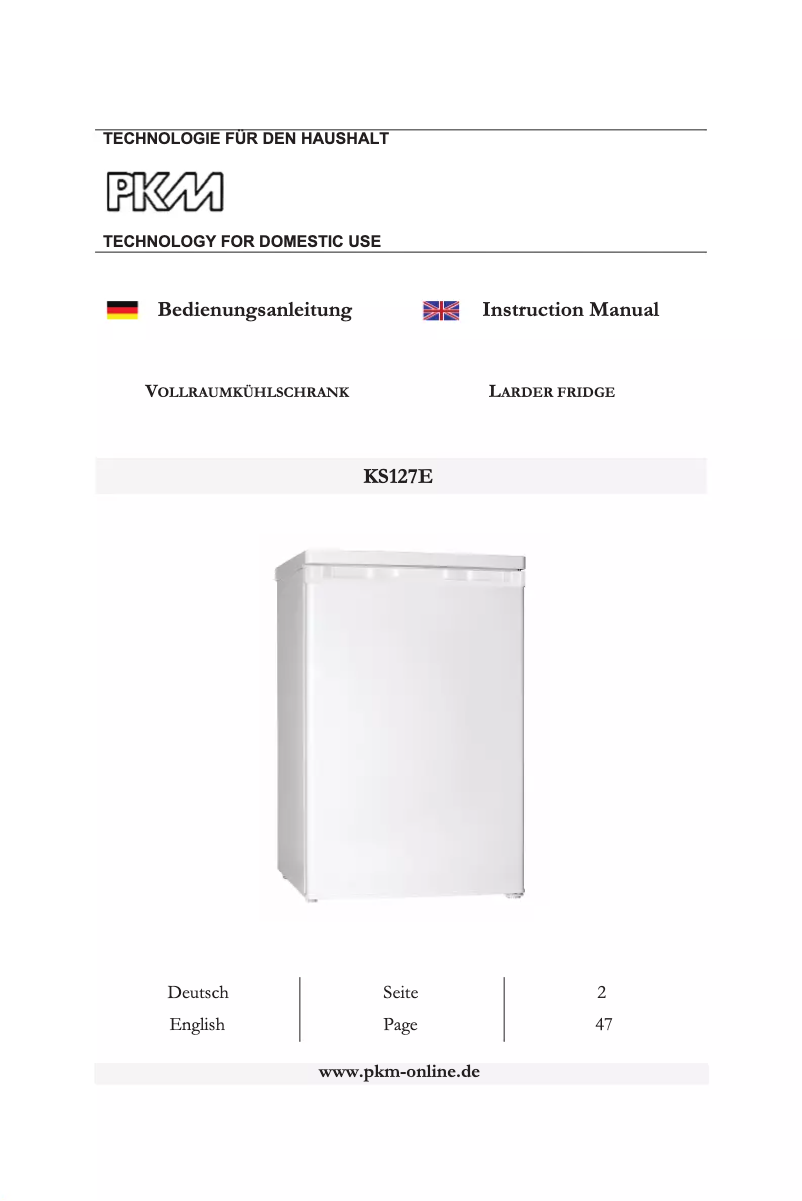 Page 1 de la notice Manuel utilisateur PKM KS127E
