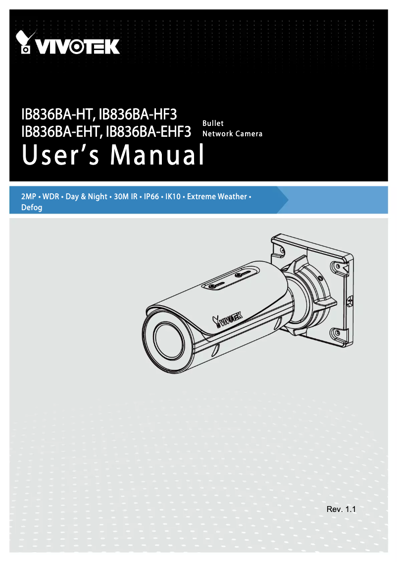 Image de la première page du manuel de l'appareil IB836BA-HT