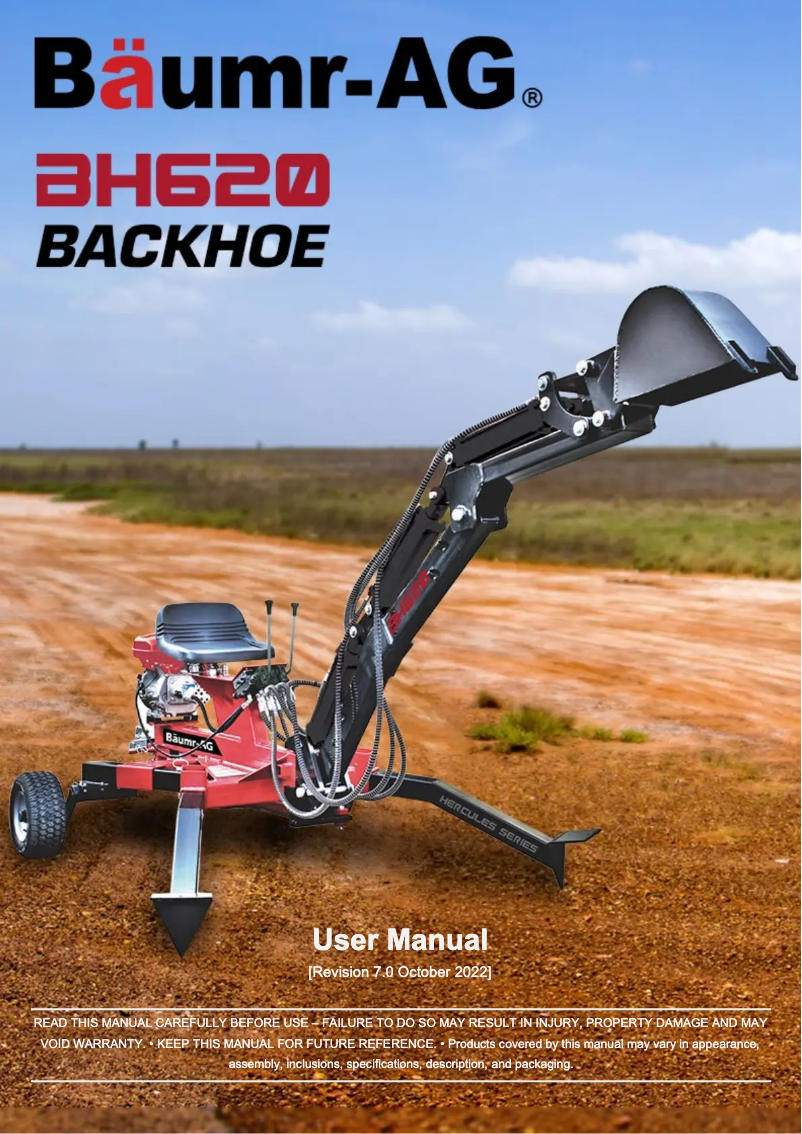 Page n°1 - Manuel utilisateur Baumr-AG BH620