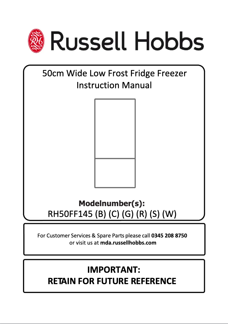 Page n°1 - Manuel utilisateur Russell Hobbs RH50FF145B