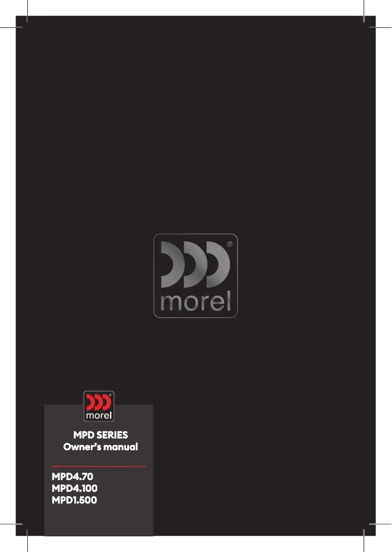 Image de la première page du manuel de l'appareil MPD4.70