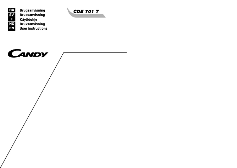 Page 1 de la notice Manuel utilisateur Candy CDE 710T
