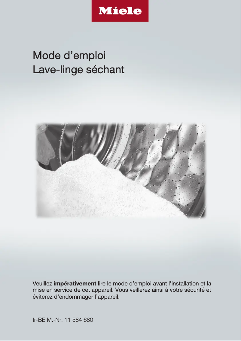 Page 1 de la notice Manuel utilisateur Miele WTI 370 WPM