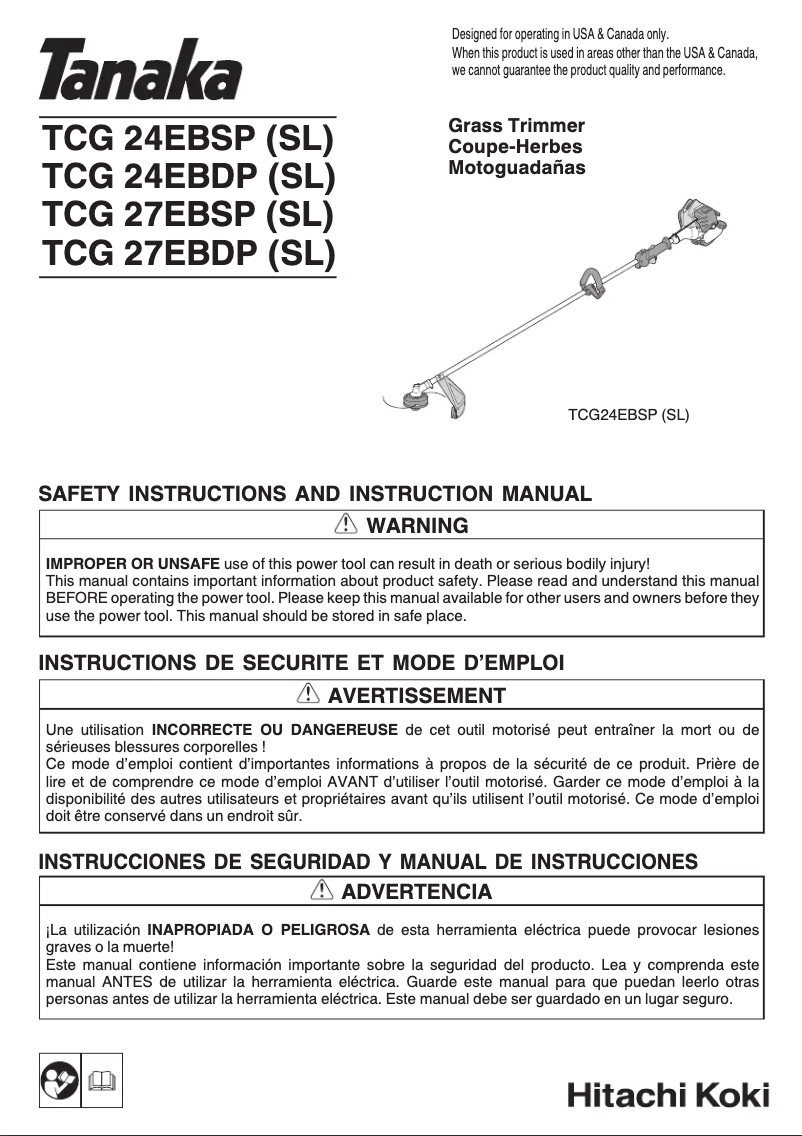 Page 1 de la notice Manuel utilisateur Tanaka TCG27EBDP