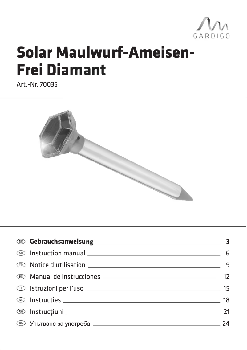 Image de la première page du manuel de l'appareil 70035