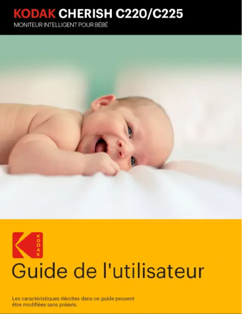 Page n°1 - Manuel utilisateur Kodak Cherish C225
