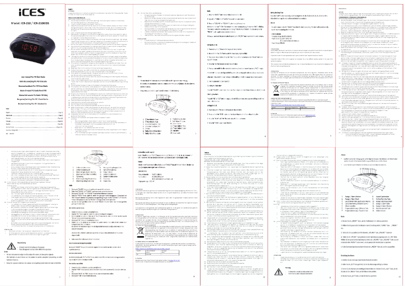 Page n°1 - Manuel utilisateur Ices ICR-210