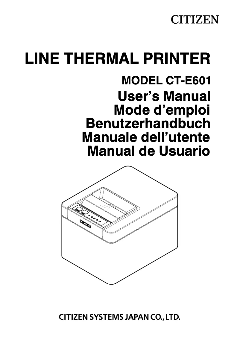Page 1 de la notice Manuel utilisateur Citizen CT-E601