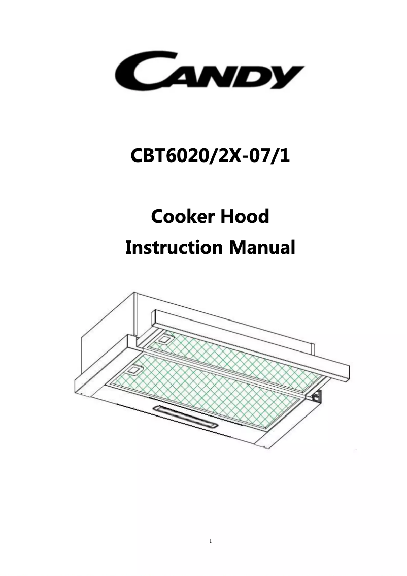 Page n°1 - Manuel utilisateur Candy CBT6020/2X-07/1