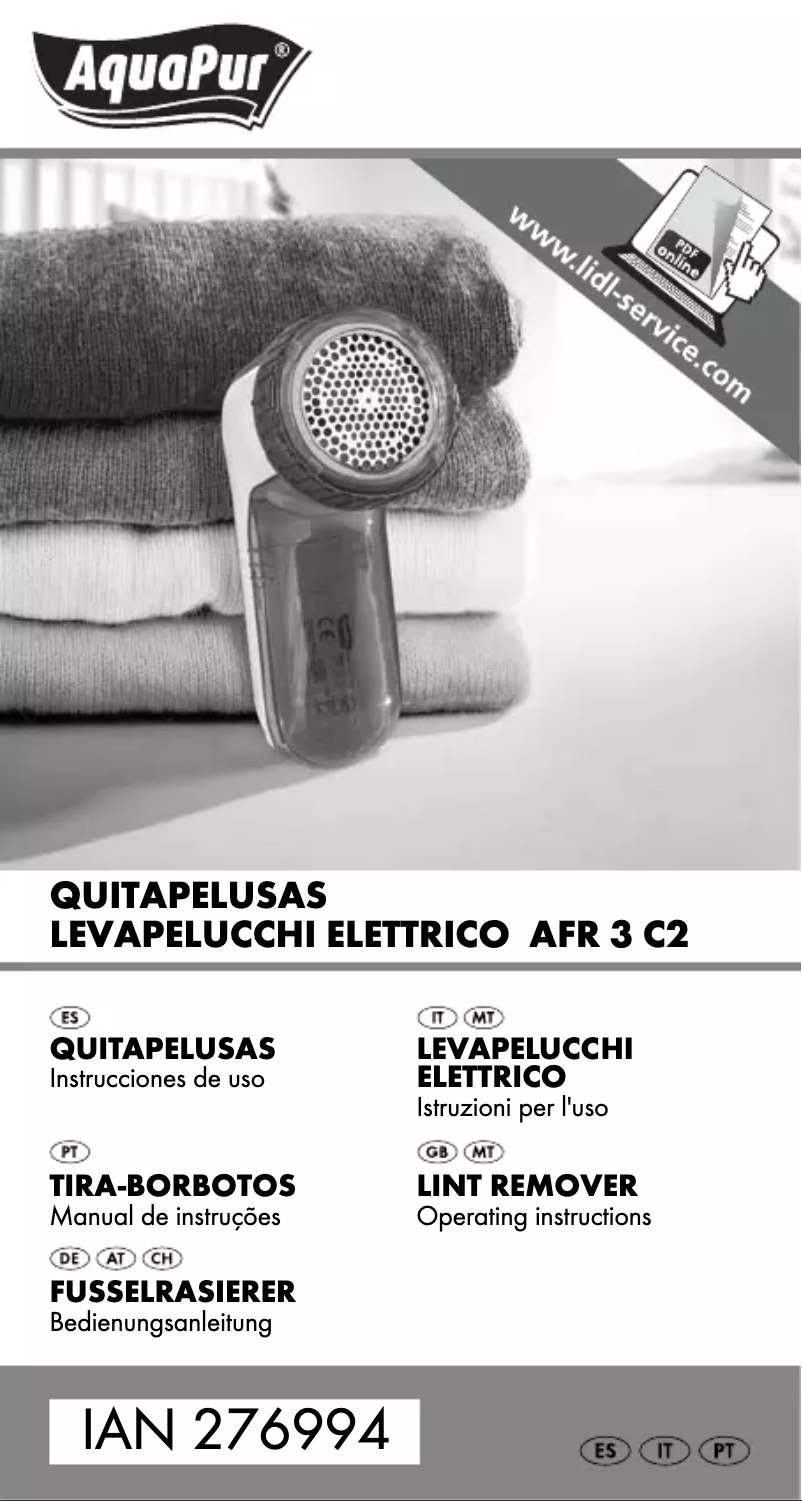Page n°1 - Manuel utilisateur AquaPur AFR 3 C2