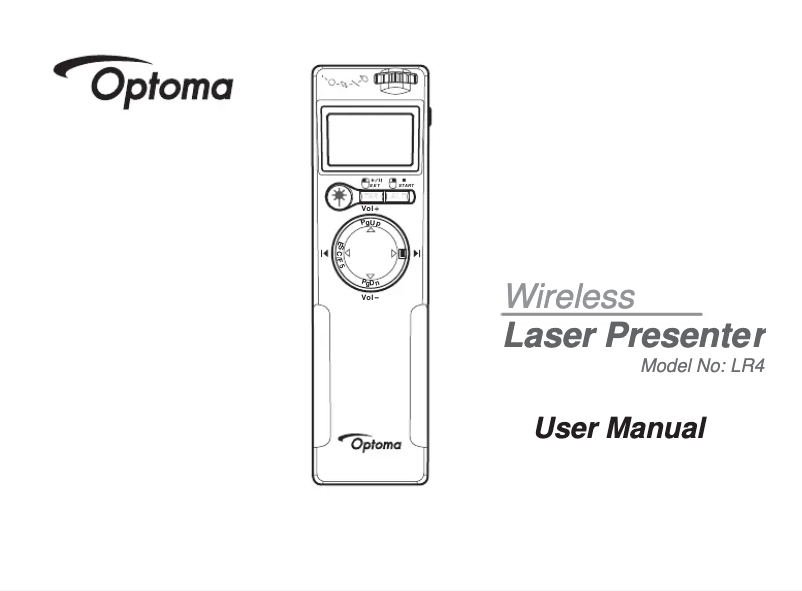 Page 1 de la notice Manuel utilisateur Optoma LR4DM