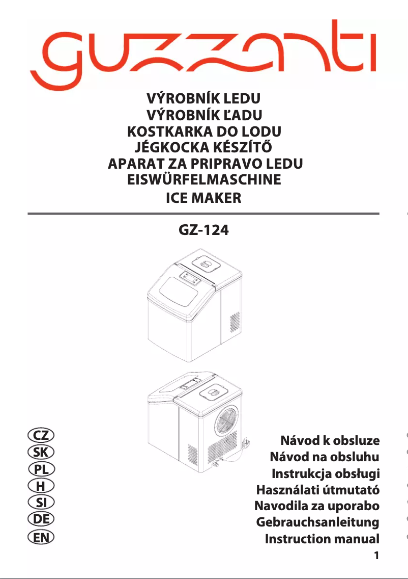 Image de la première page du manuel de l'appareil GZ-124