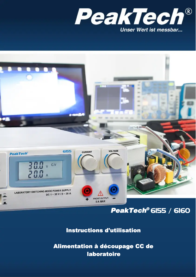 Page 1 de la notice Manuel utilisateur PeakTech 6160