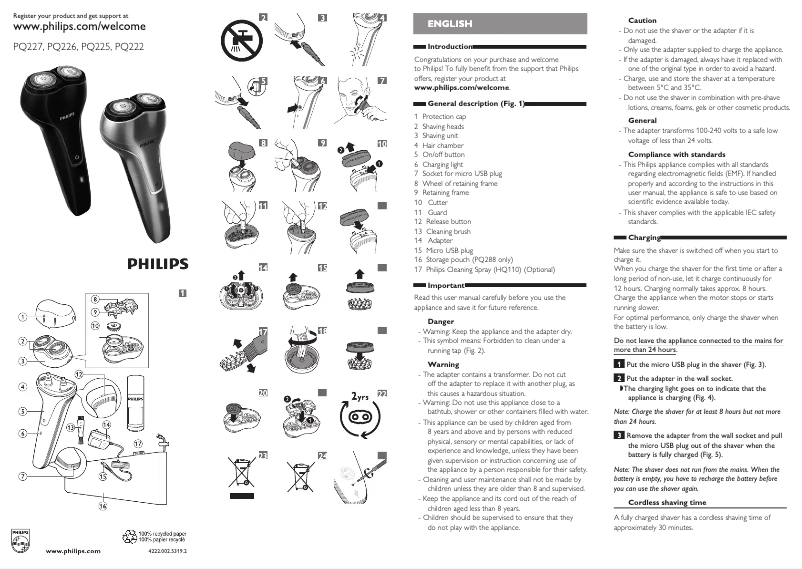 Página 1 del manual Manual de usuario Philips PQ225