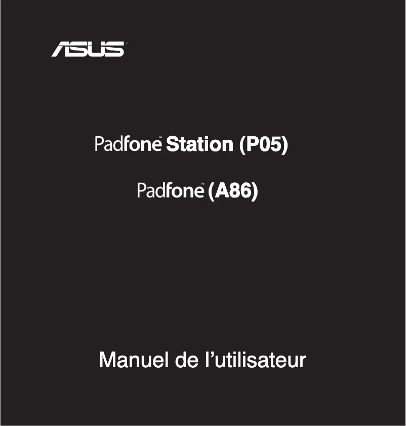 Image de la première page du manuel de l'appareil PadFone Infinity