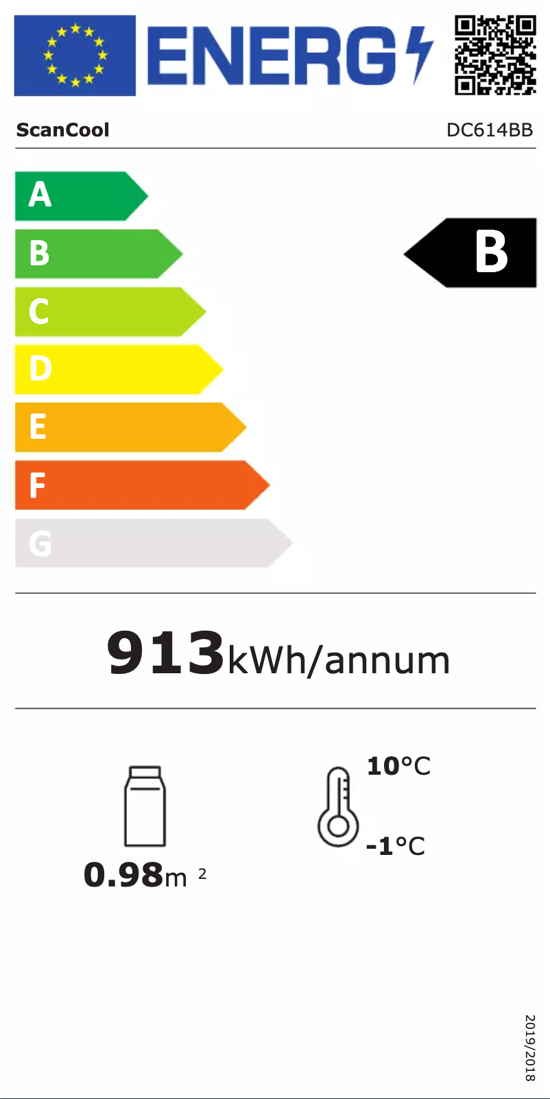 Page n°1 - Label énergétique Scancool DC614BB