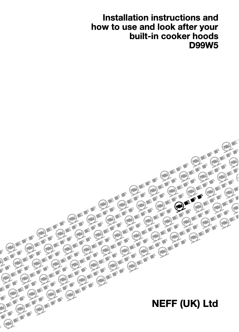 Page 1 de la notice Manuel utilisateur Neff D99W5